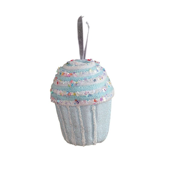 Yhmxh Christmas Tree Ornaments Pastel Cupcake Candy Land Christmas Haning Ornaments, Assorted Cute Macaron Color Cake Dessert Hanging Pendant Decorations for Xmas Tree, Birthday Party Supplies