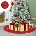 thumbnail image 1 of Yhmxh Christmas Tree Skirt, 35 Inches Red Skirt for Merry Christmas Party Christmas Tree Indoor Outdoor Decoration, Winter Snow Red Snowflake Christmas Tree Skirt for Xmas NewYear Party Ornaments, 1 of 6