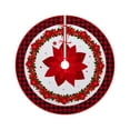 thumbnail image 1 of Yhmxh Christmas Tree Skirt 35 Inches Red Xmas Soft Cover Mat Snowflake Xmas Tree Skirt Ornaments Round Xmas Tree Cover ELK Decor Retro Xmas Tree Skirt for Holiday Ornaments Indoor Outdoor Decoration, 1 of 6