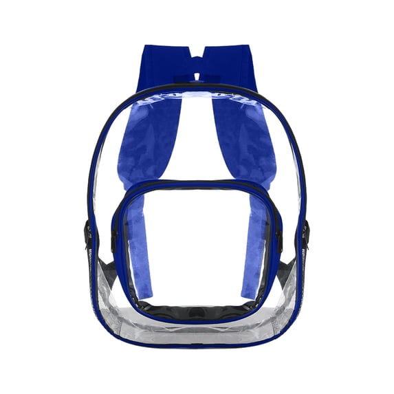 Yhmxh Clear Backpack Heavy Duty PVC Stadium Backpack, See Through Transparent Backpack with Adjustable Strap & Side Pocket, Security Approved Clear Bookbag for Sports, Travel