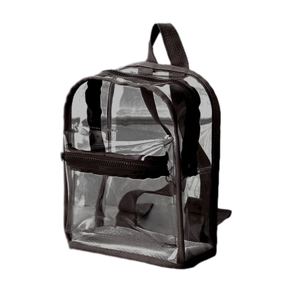 Yhmxh Clear Backpack, Heavy Duty PVC Transparent Backpack, See Through Multiple Pockets Bookbag for s, Boys, Girls, Stadium Approved Events, (Small)