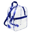 thumbnail image 1 of Yhmxh Clear Backpack Stadium Approved, Heavy Duty Waterproof Transparent PVC Backpack for Concert, Large See Through Bag for College, Security Travel & Stadium (Blue), 1 of 6