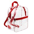 thumbnail image 1 of Yhmxh Clear Backpack Stadium Approved, Heavy Duty Waterproof Transparent PVC Backpack for Concert, Large See Through Bag for College, Security Travel & Stadium (Red), 1 of 6