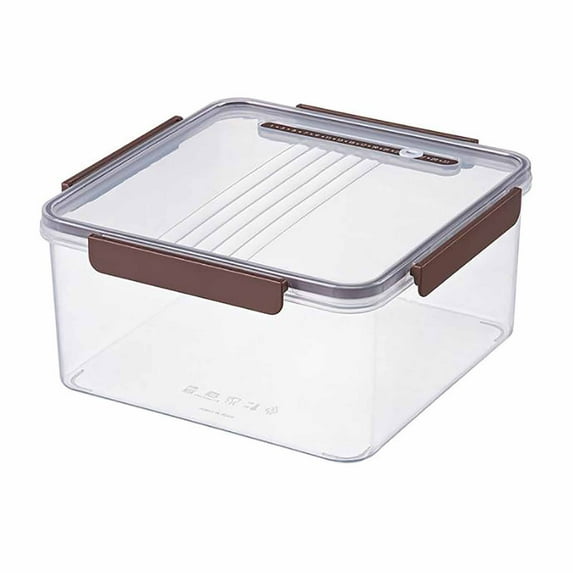 Yhmxh Clear Food Storage Container with Timed Lids, Leak Proof Plastic Food Containers Airtight Leak Proof Snap Lock, BPA Free Storage Containers, Transparent Fresh-Keeping Box Refrigeration Box