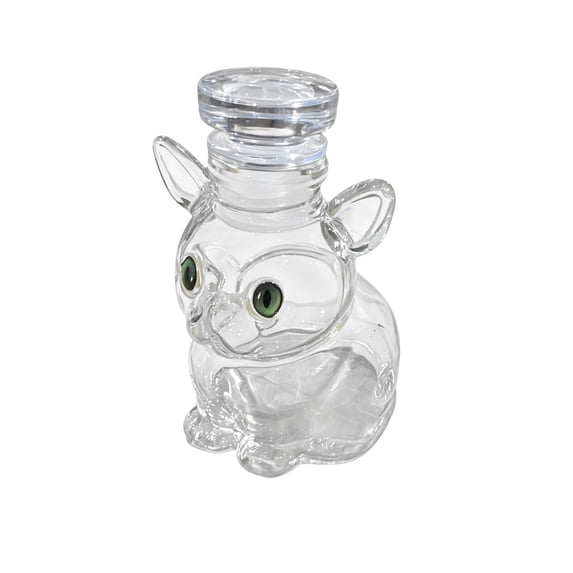Yhmxh Clear Glass Candy Jar with Lid Animals Shaped Glass Cookie Jars Storage Decorative Jars Snack Container for DIY Projects, Candy Buffet, Shower Favors (Mog)