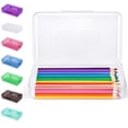 thumbnail image 1 of Yhmxh Clear Pencil Case, Large Capacity Plastic Hard Pencils Case Crayon Box with Snap-Tight Lid Stackable Art Craft Organizer Marker Organizer Box for Pens Pencils Office Supplies Storage, 1 of 7
