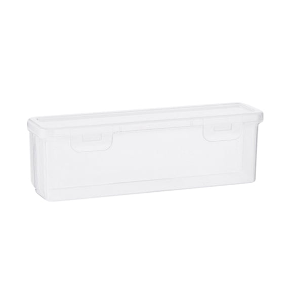 Yhmxh Clear Plastic Storage Box with Flap Lid, Multipurpose Craft Organizers and Storage Box, Stationery Storage Box Art Supply Storage Organizer Plastic Sewing Box for Beads Pencils Rubber