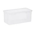 thumbnail image 1 of Yhmxh Clear Plastic Storage Box with Flap Lid, Multipurpose Craft Organizers and Storage Box, Stationery Storage Box Art Supply Storage Organizer Plastic Sewing Box for Beads Pencils Rubber, 1 of 6
