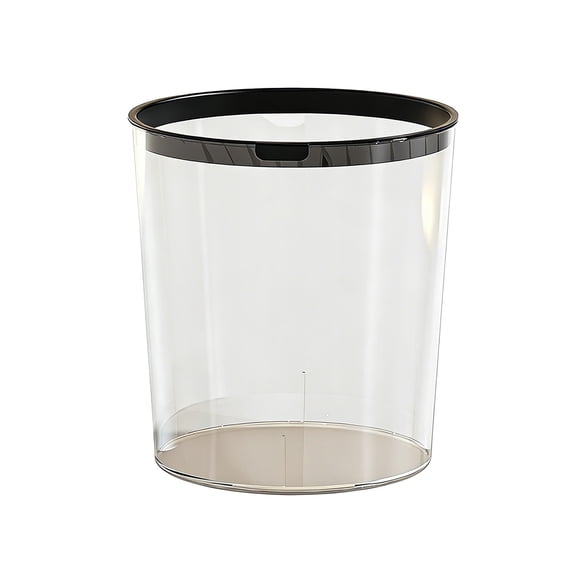 Yhmxh Clear Tabletop Trash Bin, Plastic Desktop Trash Can Waste Basket with Reinforced Rim, Unbreakable Small Desk Trash Can, Sleek Open-Top Paper Bin for Home Office, Bedroom, Study, Dorm