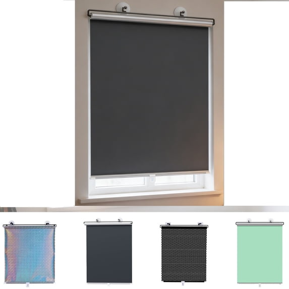Yhmxh Cordless Roller Shades Blackout Blinds for Windows Room Darkening ...