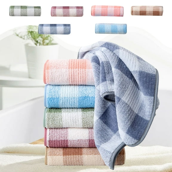 Yhmxh Cotton Thickened Face Towel, Highly Absorbent Towels for Bath Sauna Spa Sports Men & Women, Bathroom Supplies, Striped Towels 13x30 Inches Hand Towel Shower Towel Travel Towels for Gym Hotel
