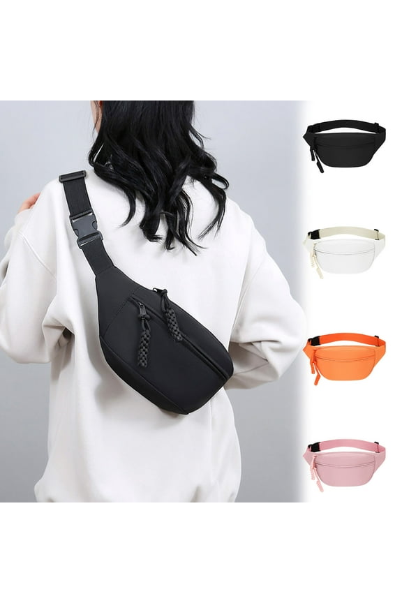 Crossbody Fanny Pack for Men & Women, Waterproof Waist Bag & Hip Bag with Adjustable Straps for Outdoors, Lightweight Fanny Pack for Workout Traveling Casual Running Hiking Cycling
