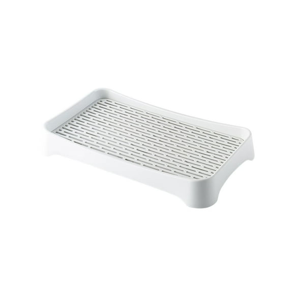 Yhmxh Cup Drying Rack & Dish Drying Tray, Drain Board for Small Kitchen Sink, Dish Drain Tray Large Enough for Counter or Coffee Table, BPA Free Coffee Tea Tray, Fruit Drying Holder