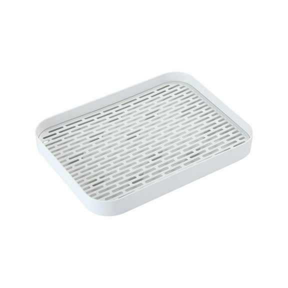 Yhmxh Cup Drying Rack & Dish Drying Tray, Drain Board for Small Kitchen Sink, Dish Drain Tray Large Enough for Counter or Coffee Table, BPA Free Coffee Tea Tray, Fruit Drying Holder