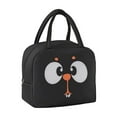 thumbnail image 1 of Yhmxh Cute Insulated Bento Bags, Reusable Lunch Boxs Meal Portable Container with Animals Pattern For Men Women, Waterproof & Leakproof Lunchbox Lunch Tote for Work, Office, Travel, Picnic(Black), 1 of 6