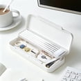 thumbnail image 1 of Yhmxh Cute Plastic Pencil Box, Double Layer Hard Pencil Case, Portable Snap Closed Stationery Storage Box, Lightweight Durable Rectangular Pen Holder for Office Art Supplies Organizer, 1 of 6