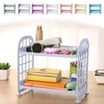 thumbnail image 1 of Yhmxh Desktop Rack Cosmetic Stationery Storage Holder, 2-Tier Multifunctional Plastic Shelf Makeup Organizer Table Shelf Organizer Desktop Storage Rack for Office Kitchen Bedroom Bathroom Home, 1 of 7