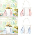 thumbnail image 1 of Yhmxh Easter Bunny Baskets with Long Ears, Empty Egg Hunt Bags,Canvas Cotton Personalized Candy Egg Basket Rabbit Buckets with Handle for Carrying Candy Cute Stuffed Easter Festival Gifts, 1 of 7