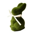 thumbnail image 1 of Yhmxh Easter Bunny Decor, Moss Flocked Resin Rabbit Figurines with Bow Tie, Green Furry Easter Bunny Statue for Spring Home Office Table Decor, Party Supplies Gifts for Kids and Friends, 1 of 5