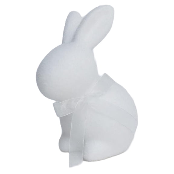 Yhmxh Easter Decorations Bunny Figurines, Easter Moss Bunny with Bow Tie, Garden Artificial Moss Rabbit Easter Decor, Spring Decor Rabbit Figurines for Tabletop Shelf Mantel Farmhouse Easter Gifts