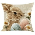 thumbnail image 1 of Yhmxh Easter Pillow Covers Bunny Throw Pillow Covers 18 x 18 Inch, Easter Spring Decoration Rabbit Cushion Case for Bedroom Sofa Couch Easter Holiday Festivals Home Decor, 1 of 6