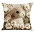 thumbnail image 1 of Yhmxh Easter Pillow Covers Bunny Throw Pillow Covers 18 x 18 Inch, Easter Spring Decoration Rabbit Cushion Case for Bedroom Sofa Couch Easter Holiday Festivals Home Decor, 1 of 6