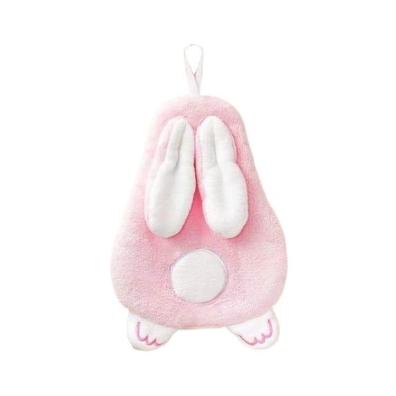 Yhmxh Easter Rabbit Hand Towels with Hanging Loop, Decorative Towels for Bathroom & Kitchen, Plush Easter Bunny Towel Easter Kitchen Hanging Towels, Farmhouse Fingertip Towel for Housewarming