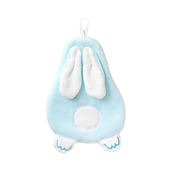 Yhmxh Easter Rabbit Hand Towels with Hanging Loop, Decorative Towels for Bathroom & Kitchen, Plush Easter Bunny Towel Easter Kitchen Hanging Towels, Farmhouse Fingertip Towel for Housewarming