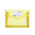 thumbnail image 1 of Yhmxh Expanding Clear Document Folders, Large Capacity Plastic Poly Envelopes File Folder with Label Pocket and Snap Button for Home Work Office Organization, Letter Size/A4 Size(Yellow), 1 of 6