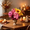 thumbnail image 1 of Yhmxh Fall Flower Picks, Autumn Floral Stems with Pumpkin Sunflower Maple Leaves, Artificial Harvest Bouquet Arrangement Stems for Vase Table Centerpiece Thanksgiving Farmhouse Home Decor, 1 of 6