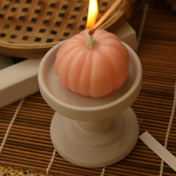 Yhmxh Fall Pumpkin Candles Thanksgiving Pumpkin Shaped Candle Decor Halloween Home Decoration Scented Candles Handmade Wax Candle for Bedroom Bathroom Party Halloween Atmosphere