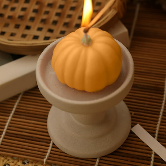 Yhmxh Fall Pumpkin Candles Thanksgiving Pumpkin Shaped Candle Decor Halloween Home Decoration Scented Candles Handmade Wax Candle for Bedroom Bathroom Party Halloween Atmosphere