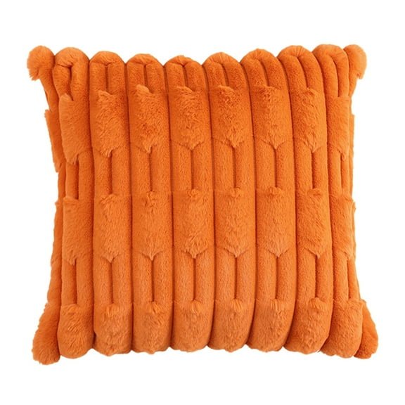 Yhmxh Faux Wool Plush Decorative Throw Pillow Covers 20x20 Inch Fluffy Striped Soft Decorative Cushion Cover, Modern Luxury Couch Pillow Case for Sofa Bedroom Pillow Shell Home Decor