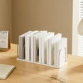 thumbnail image 1 of Yhmxh File Organizer Desk Organizer Magazine Holder, Upright File Organizer Desktop Organizer File Sorter Desktop ‌Workshelf, ‌Works‌s Organizer File Folder Holder for Office Supplies (White), 1 of 6