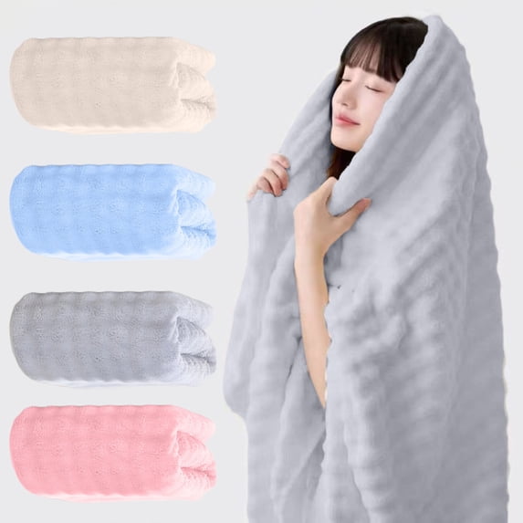 Yhmxh Fleece Bath Towels, 28 x 56 Inch Bath Sheets Large Microfiber Coral Velvet Highly Absorbent Towels Machine Washable Bath Towel for Bathroom, 400gsm High Density Towel for Adults Home Beach