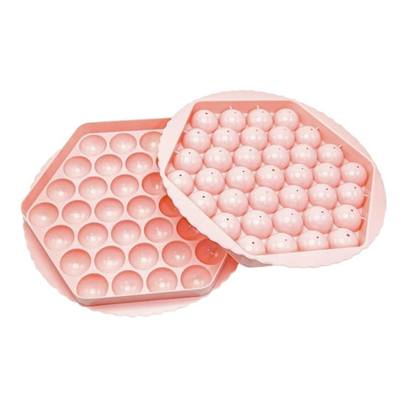 Yhmxh Flexible Ice Cubes Tray with Lid, Round Ice Cubes Trays for Freezer, BPA-Free Food-Grade Ice Mold, Stackable Ice Ball Maker, Circle Ice Cubes Tray for Cocktails, Whiskey, Coffee, and Drinks