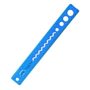 Yhmxh Flexible Ruler, 12 Inch Rubber Plastic Ruler, Transparent Bendable Rulers, Shatterproof Straight Edge Ruler Soft Ruler for Office,Dual Side Rulers Office Ruler Straight Soft Ruler, Blue