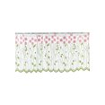 thumbnail image 1 of Yhmxh Floral Embroidery Window Valance Pastoral Style Valance, White Sheer Flowers Valances, Rod Pocket Valance and Tiers for Home Decor, Window Treatment for Kitchen 20"x40", 1 of 6