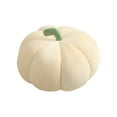 thumbnail image 1 of Yhmxh Fluffy Simulated Pumpkin Pillow Plush Pillow 3D Pumpkin Shaped Pillow Cozy Fall Decorations Stuffed Throw Pillows for Thanksgiving Christmas Halloween Bedroom Sofa Couch Supplies(14", White), 1 of 8