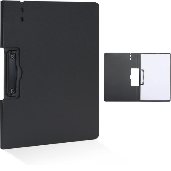 Yhmxh Foldable Clipboard with Cover, A4 Punchless Binder with Clamp, Letter Size Clip File Folder A4 Clipboard with Metal Clip, Classic Office Clipboard Document Folder Organizer for Nursing Business