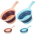 thumbnail image 1 of Yhmxh Folding Water Ladle Collapsible Scoop Kitchen Ladles Cup Bucket for Bathroom Garden, Portable Foldable Dog Bath Rinse Cup, Water Pourer Scoop Spoon Small Shower Bucket for Camping Travel, 1 of 7