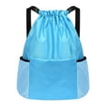 thumbnail image 1 of Yhmxh Football Backpack Volleyball Bag, Wide Shoulder Strap Drawstring Backpack Water Resistant Sports Gym Back BagSoccer Bags, with Mesh Pockets and Built-in Zipper Pocket Draw String Basketball Bag, 1 of 2