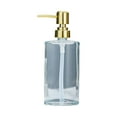 thumbnail image 1 of Yhmxh Glass Soap Dispenser, 15oz Ribbed Clear Glass Bottle with 304 Stainless Steel Pump, Refillable Soap Dispenser for Hand Dish Lotion Shampoo Conditioner for Kitchen Bathroom Countertop, 1 of 6