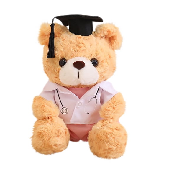 Yhmxh Graduation Bear Plush Gift, 9.1 Inch Graduation Bear Stuffed Animal Bear with Grad Cap and Doctor's Clothes, Class of 2025 Kindergarten High School College Party Favors