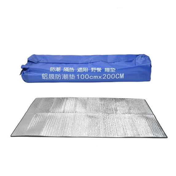 Yhmxh Ground Mat Camping Aluminum Sleeping Foam Mat Waterproof Picnic Mat 200 X 100 cm Insulating Thermal Waterproof Mat Foldable Double-sided Tents Pad Ultralight Floor Mat of Aluminum Foil