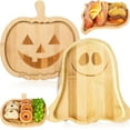 thumbnail image 1 of Yhmxh Halloween Charcuterie Board Snack Tray, Pumpkin Ghost Dessert Trays Bamboo Cheese Platter Tray Appetizer Boards Party Platters, Halloween Cooked Food Plate for Home Party Dinnerware Supplies, 1 of 7