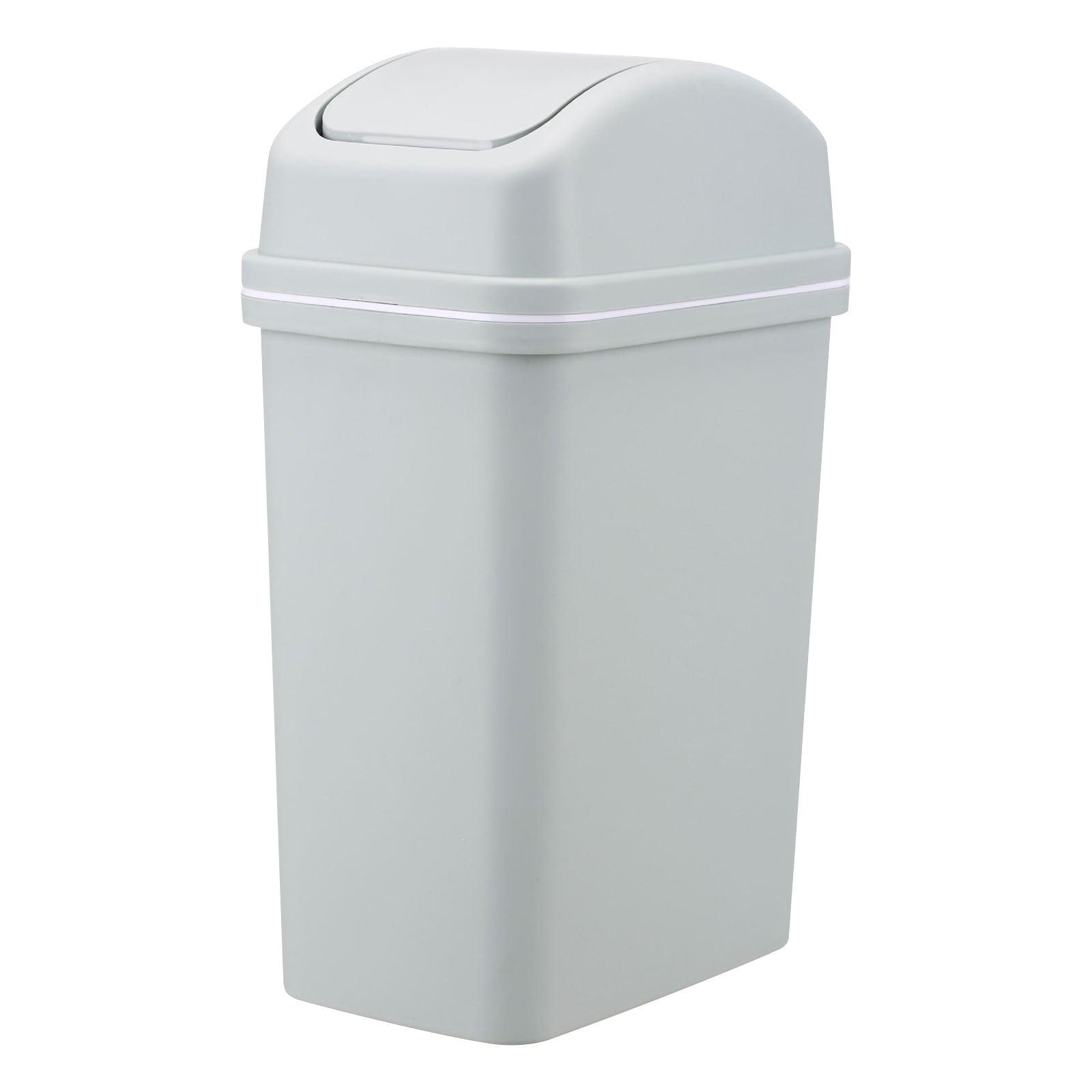 Yhmxh Household Trash Cans 6L, Large Capacity Cream Wind With Lid Garbage Cans Plastic Swing Top Garbage Can Slim Waste Bin for Under Sink/Cabinet, Kitchen Office Bedroom Bathroom College Dorm, Blue