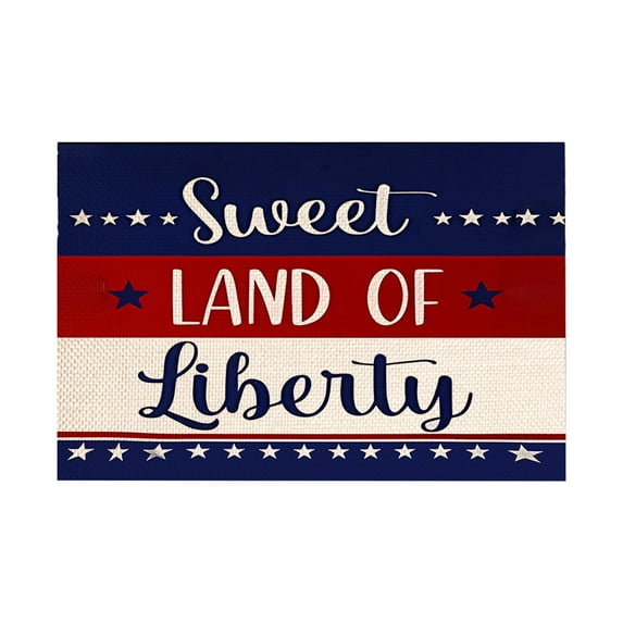 Yhmxh July 4th Placemats, Red White Blue Heat Resistant Placemat Washable Cotton Linen Summer Table Mats, Independence Day Party Holiday Decorations for Home Kitchen Dining Table Outdoor Indoor