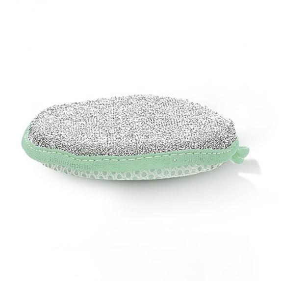 Yhmxh Kitchen Cleaning Wire Sponges, Round Shaped Double-Sided Heavy Duty Dish sponge with Special Scrubbing Strip, Eco Non-Scratch Long-Lasting Scrub Sponges for Pots, Bowls, Bathtubs