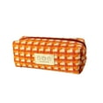 thumbnail image 1 of Yhmxh Knit Checkered Pen Case Cosmetic Makeup Bag, Stationery Pouch Small Pencil Pouch Students Zipper Bag, Holder Box Organizer for Pens, Pencils, Markers (Yellow), 1 of 6